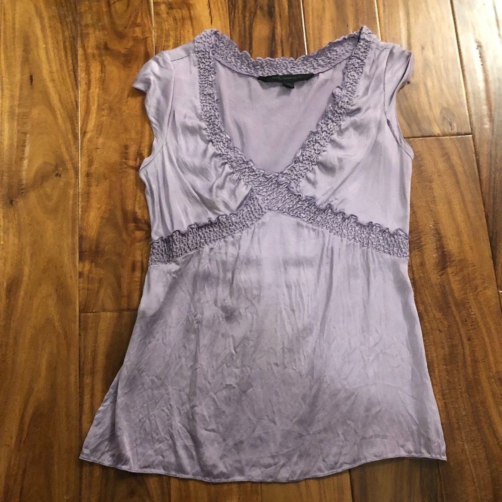 Express Lavender Cap Sleeve Blouse